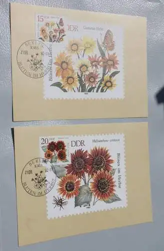 DDR; Satz von 6 MK; Herbstblumen 1982; MiNr. 2737-42