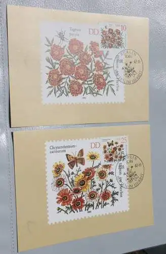 DDR; Satz von 6 MK; Herbstblumen 1982; MiNr. 2737-42