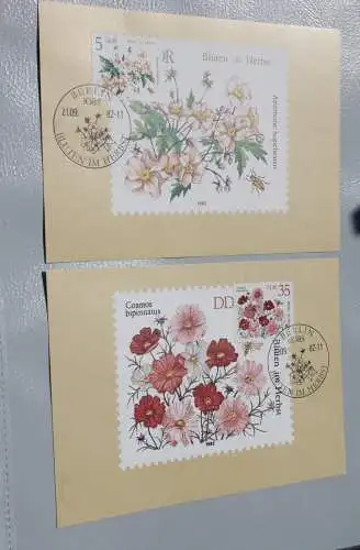 DDR; Satz von 6 MK; Herbstblumen 1982; MiNr. 2737-42