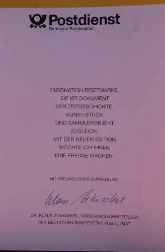 Ministerkarte zum Ausgabeanlaß:  "Deutsche Malerei 1994"; 11.8.1994 ; MiNr. 1748-50; Sondergröße