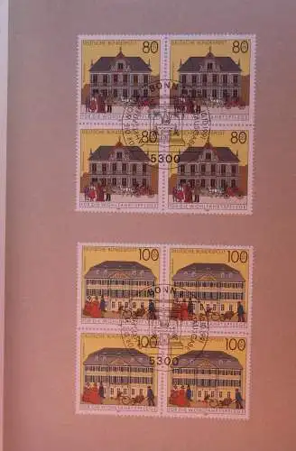 Ministerkarte zum Ausgabeanlaß:  "Wohlfahrt 1991: Historische Posthäuser"; 10. Okt. 1991 ; MiNr. 1563-68; Sondergröße