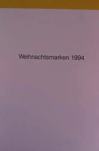 Klappkarte mit Postwertzeichen - Kontaktgabe der Post: Weihnachtsmarken 1994, 9. 11. 1994; MiNr.: 1770-71