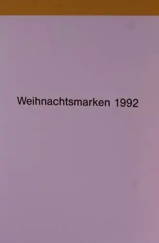 Klappkarte mit Postwertzeichen - Kontaktgabe der Post: Weihnachtsmarken 1992; 5. 11. 1992; MiNr.: 1639-40