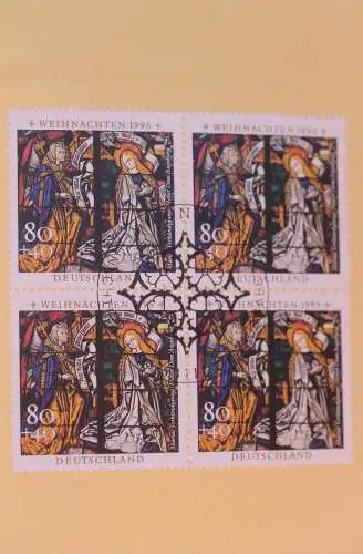 Klappkarte mit Postwertzeichen - Kontaktgabe der Post: Weihnachtsmarken 1995; 9. 11. 1995; MiNr.: 1831-32