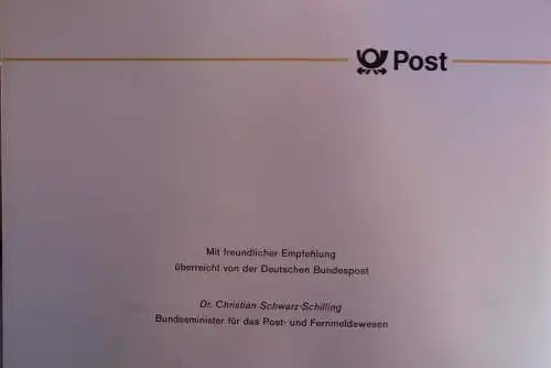 Silberkarte; Zentrale Klappkarte mit Postwertzeichen - Kontaktgabe: 2000 Jahre Bonn; 12.01.1989, MiNr. 1402