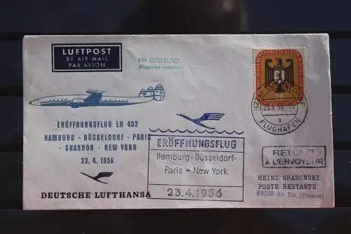 Deutschland; Lufthansa-Eröffnungsflug LH 402 Hamburg-New York; 23.4.1956 ab Düsseldorf