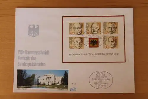 Bundespräsidenten (II); Block 19 auf FDC; 10.11.1982