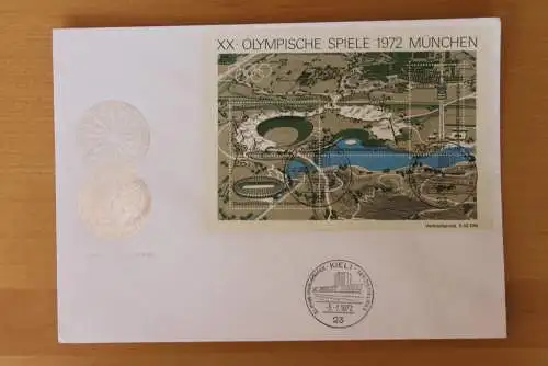 XX. Olympische Spiele; Block 7 auf FDC; 5.7.1972