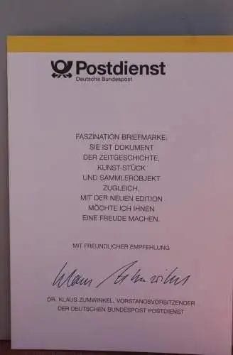 Ministerkarte zum Ausgabeanlaß:  "125 Jahre Norddeutsche Seekarte" 14. Jan. 1993 ; MiNr. 1647