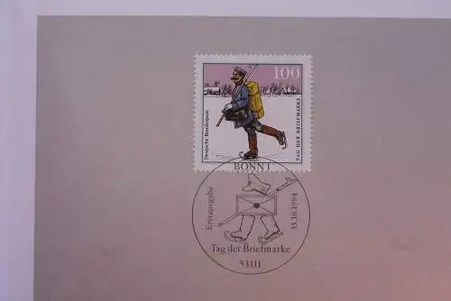 Ministerkarte zum Ausgabeanlaß:  "Tag der Briefmarke 1994"; 13. Okt. 1994 ; MiNr. 1764