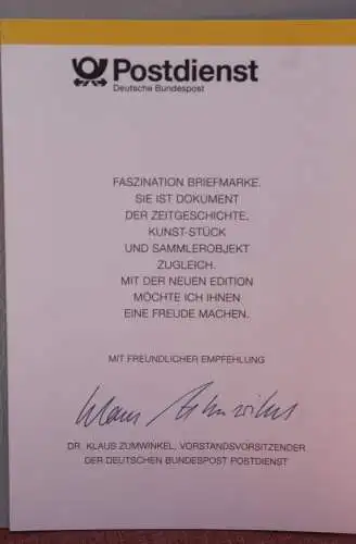 Ministerkarte zum Ausgabeanlaß:  "Willi Richter"; 8. Sept. 1994 ; MiNr. 1753