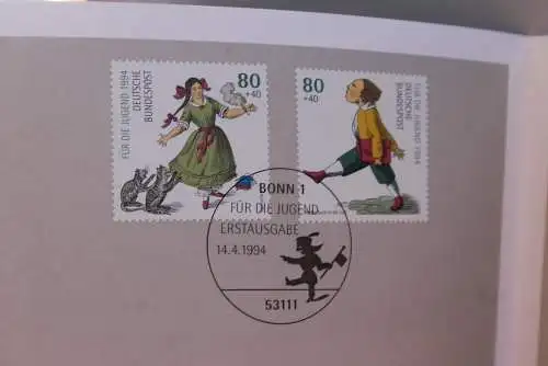 Ministerkarte zum Ausgabeanlaß: "Für die Jugend 1994", 14. April 1994; MiNr. 1728-30