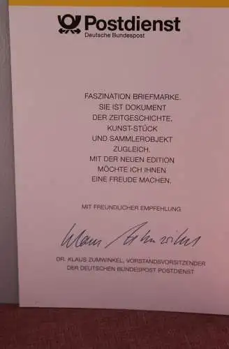 Ministerkarte zum Ausgabeanlaß: "1200 Jahre Frankfurt a. M.", 10. Febr. 1994; MiNr. 1721