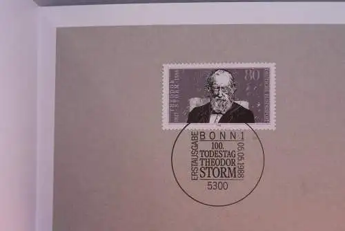 Ministerkarte zum Ausgabeanlaß: "Theodor Storm"; 5. Mai 1988 ; MiNr.1371