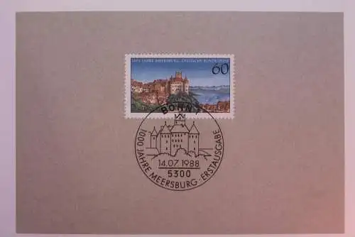 Ministerkarte zum Ausgabeanlaß: "1000 Jahre Meersburg"; 14. Juli 1988 ; MiNr.1376