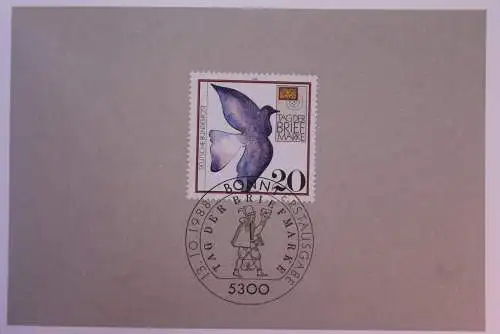 Ministerkarte zum Ausgabeanlaß: "Tag der Briefmarke 1988"; 13.10.1988 ; MiNr.1388