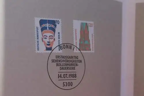 Ministerkarte zum Ausgabeanlaß: "Sehenswürdigkeiten"; 14.7.1988; MiNr. 1374-75; Berlin: 814-15