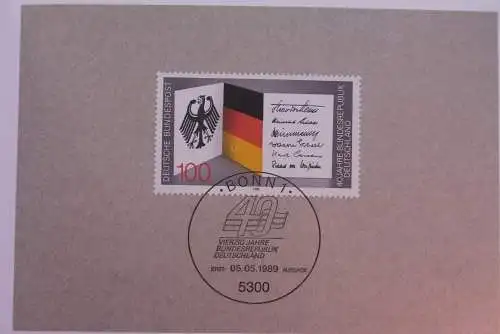 Ministerkarte zum Ausgabeanlaß: "50 Jahre Bundesrepublik Deutschland"; 5. Mai 1989; MiNr. 1421