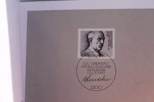 Ministerkarte zum Ausgabeanlaß "Wilhelm Leuschner", 3. Mai 1990; MiNr. 1466