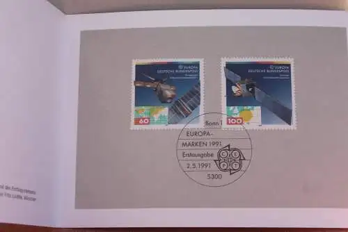 Ministerkarte zum Ausgabeanlaß:  "EUROPA-Marken 1991", 2. Mai 1991;  MiNr. 1526-27