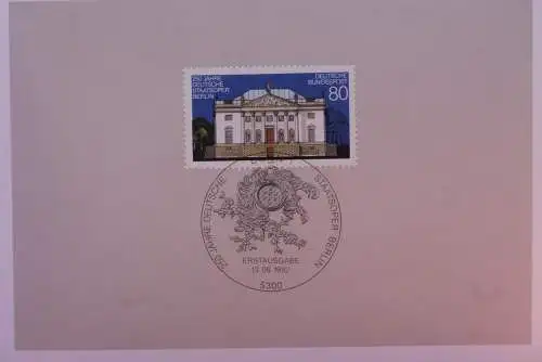 Ministerkarte zum Ausgabeanlaß: "250 Jahre Deutsche Staatsoper Berlin", 13. Aug. 1992; MiNr. 1625