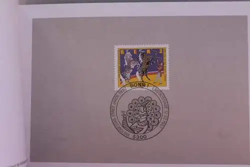 Ministerkarte zum Ausgabeanlaß: "Ernst Jakob Renz", Zirkus, 12. März 1992; MiNr. 1600