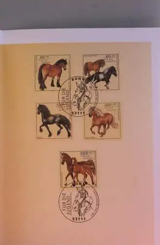 Ministerkarte zum Ausgabeanlaß: "Für die Jugend 1997: Pferderassen", 9. Juni 1997; MiNr. 1920-24