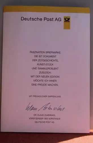 Ministerkarte zum Ausgabeanlaß: "Wohlfahrtsmarken 1997", 9. Okt. 1997; MiNr. 1948-52