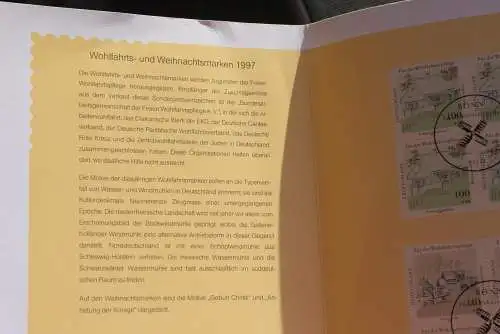 Ministerkarte zum Ausgabeanlaß: "Wohlfahrtsmarken 1997", 9. Okt. 1997; MiNr. 1948-52