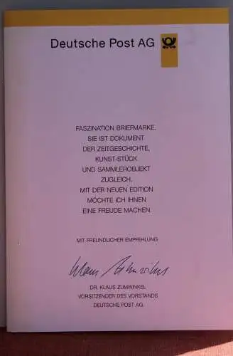 Ministerkarte zum Ausgabeanlaß: "Wohlfahrtsmarken 1997", 9. Okt. 1997; MiNr. 1948-52