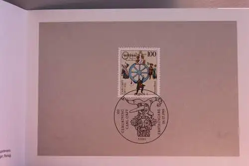Ministerkarte zum Ausgabeanlaß:  "Carl Orff", 6. Juli 1995; MiNr. 1806