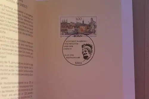 Ministerkarte zum Ausgabeanlaß:  "UNESCO Weltkulturerbe-Altstadt Bamberg", 12.9.1996; MiNr. 1881