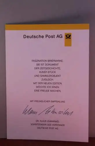 Ministerkarte zum Ausgabeanlaß:  "Deutscher Fußballmeister  1996", 27.8.1996; MiNr. 1879