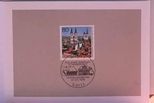 Ministerkarte zum Ausgabeanlaß: "1000 Jahre Halberstadt", 17.2.1996; MiNr. 1846