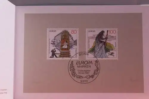 Ministerkarte zum Ausgabeanlaß: "EUROPA-Marken 1997", 5.5.1997; MiNr. 1915-16