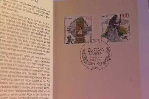 Ministerkarte zum Ausgabeanlaß: "EUROPA-Marken 1997", 5.5.1997; MiNr. 1915-16