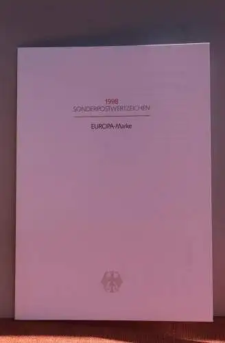 Ministerkarte zum Ausgabeanlaß: "EUROPA-Marke 1998 "; 7.5.1998; MiNr. 1985