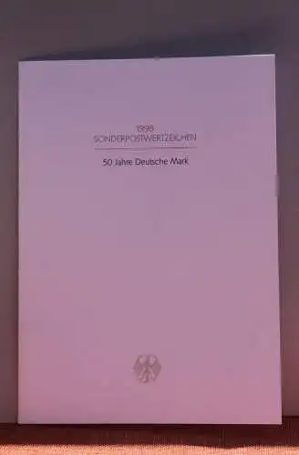 Ministerkarte zum Ausgabeanlaß: "50 Jahre Deutsche Mark"; 19.6.1998; MiNr. 1996