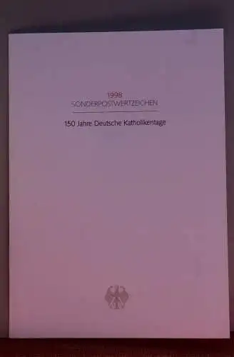 Ministerkarte zum Ausgabeanlaß: "150 Jahre Deutsche Katholikentage"; 10.6.1998; MiNr. 1995