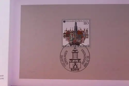 Ministerkarte zum Ausgabeanlaß: "1100 Jahre Nördlingen"; 22.1.1998; MiNr. 1965