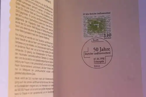 Ministerkarte "50 Jahre Deutscher Landfrauenverband"; 7..5.1998; MiNr. 1988