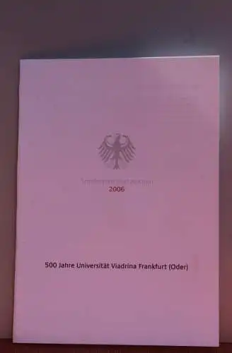 Ministerkarte "500 Jahre Universität Viadrina Frankfurt/Oder"; 13.04.2006; MiNr. 2533