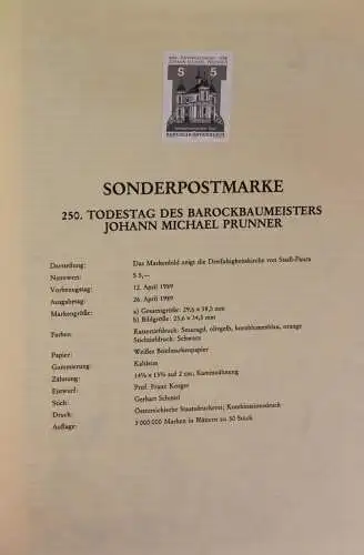 Schwarzdruck auf Schwarzdruckblatt Österreich 1989 zur Ausgabe: 250. Todestag Johann M. Prunner