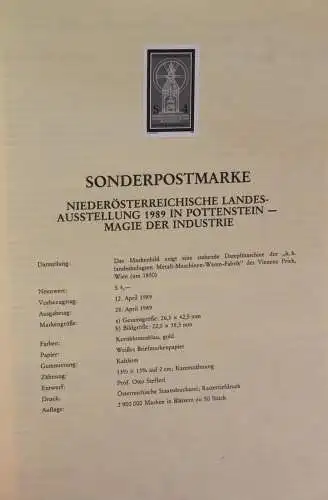 Schwarzdruck auf Schwarzdruckblatt Österreich 1989 zur Ausgabe: NÖ. Landesausstellung 1989 in Pottenstein