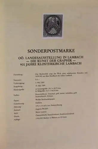 Schwarzdruck auf Schwarzdruckblatt Österreich 1989 zur Ausgabe: OÖ. Landesausstellung in Lambach