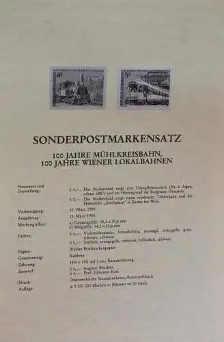 Schwarzdruck auf Schwarzdruckblatt Österreich 1988 zur Ausgabe: 100 Jahre Mühlkreisbahn und Wiener Lokalbahnen