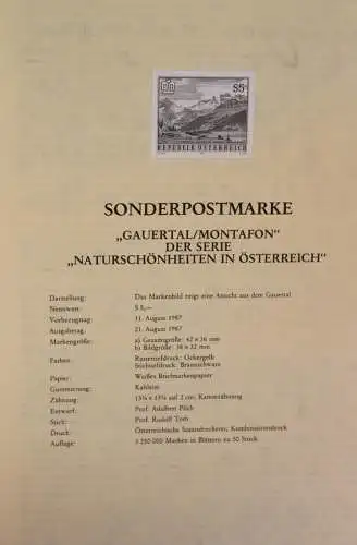 Schwarzdruck auf Schwarzdruckblatt Österreich 1987 zur Ausgabe: Naturschönheiten in Österreich:Gauertal/Montafon