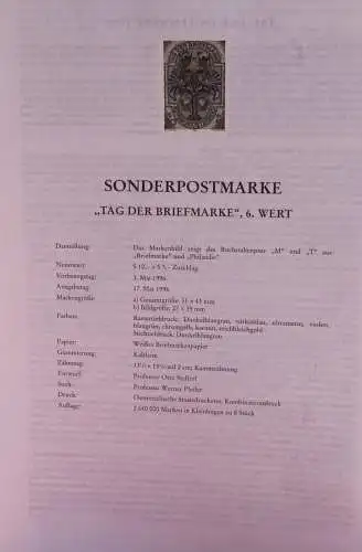 Schwarzdruck auf Schwarzdruckblatt Österreich 1996 zur Ausgabe: Tag der Briefmarke 1996