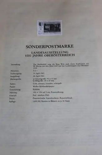 Schwarzdruck auf Schwarzdruckblatt Österreich 1963 zur Ausgabe: Tag der Briefmarke 1963