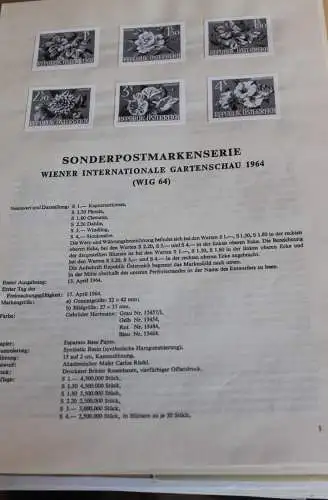 Schwarzdruck auf Schwarzdruckblatt Österreich 1964 zur Ausgabe: Wiener Internationale Gartenschau 1964 (WIG 64)